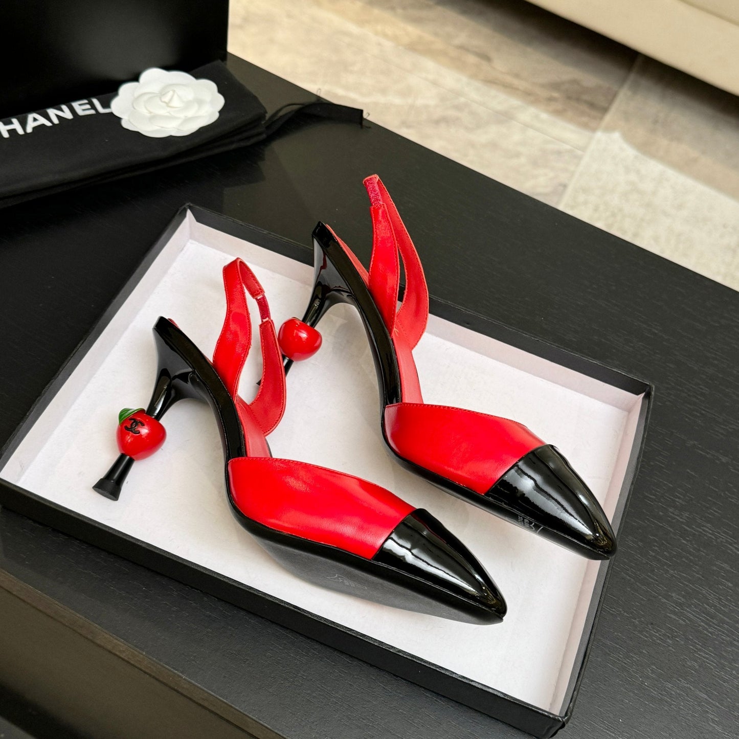 CC Métiers d’art 2026 Slingbacks 8.5cm Red Leather 847281