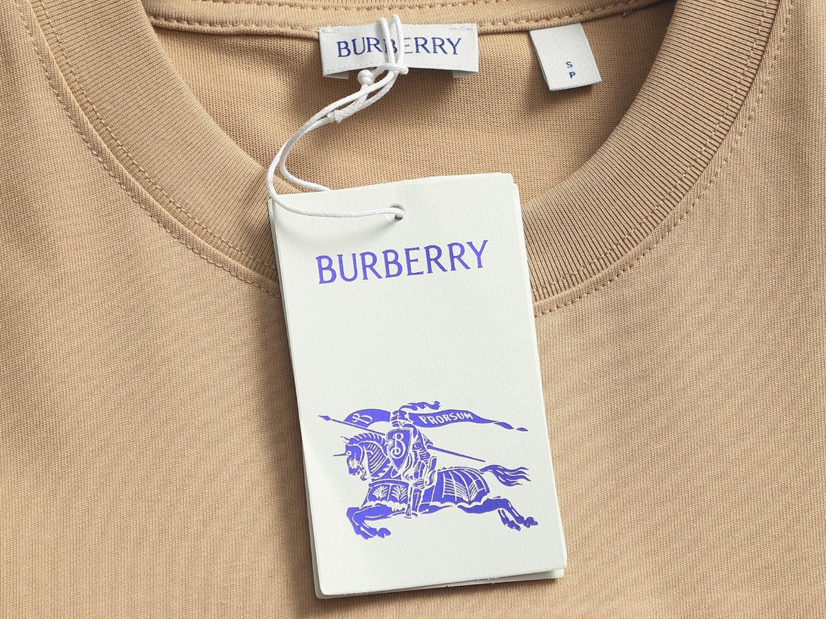 Burberry Men Oversized T-Shirt Beige Cotton