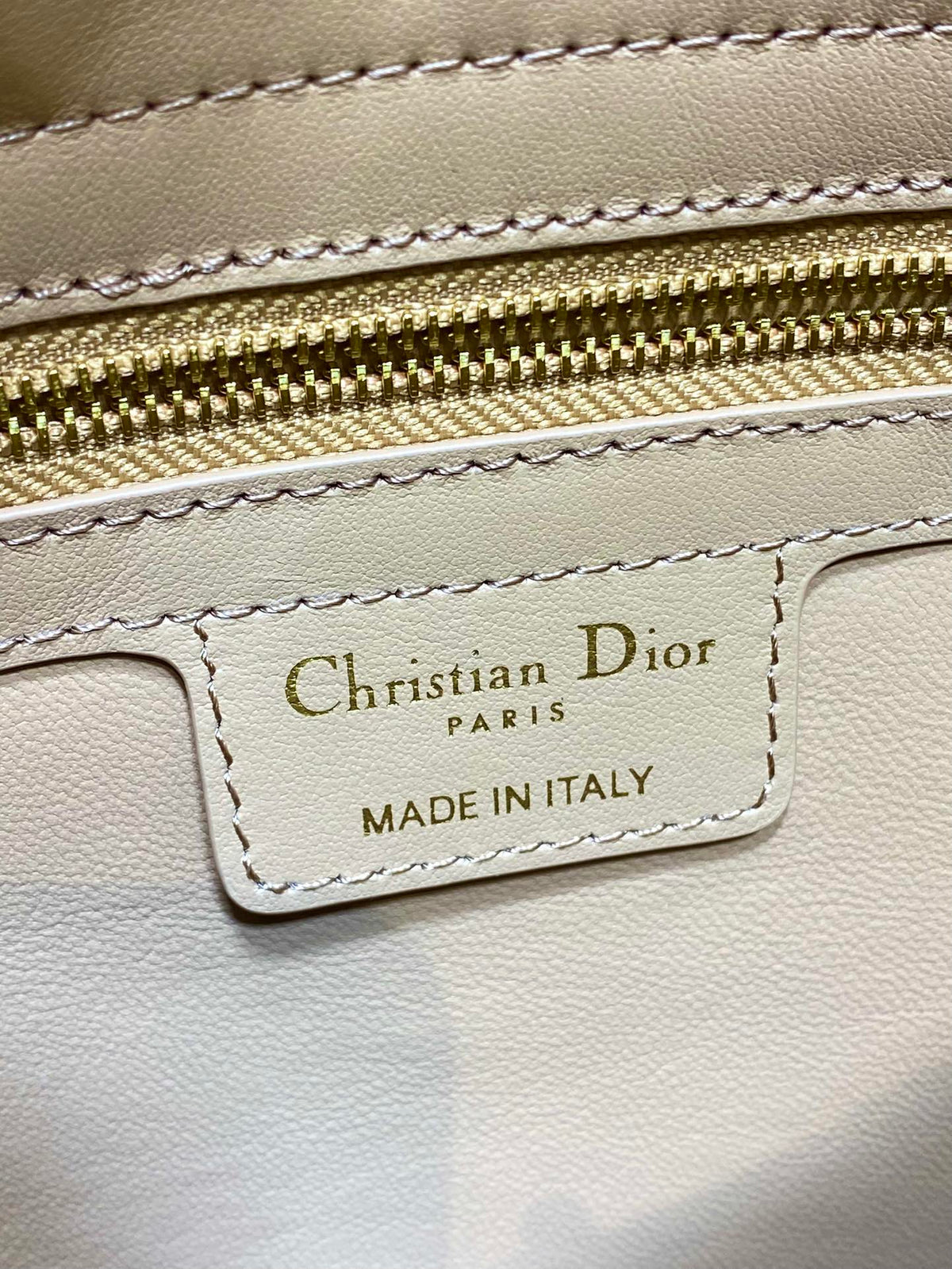 CD 26SS Bow-Adorned Bag Khaki Brown Calfskin 272513