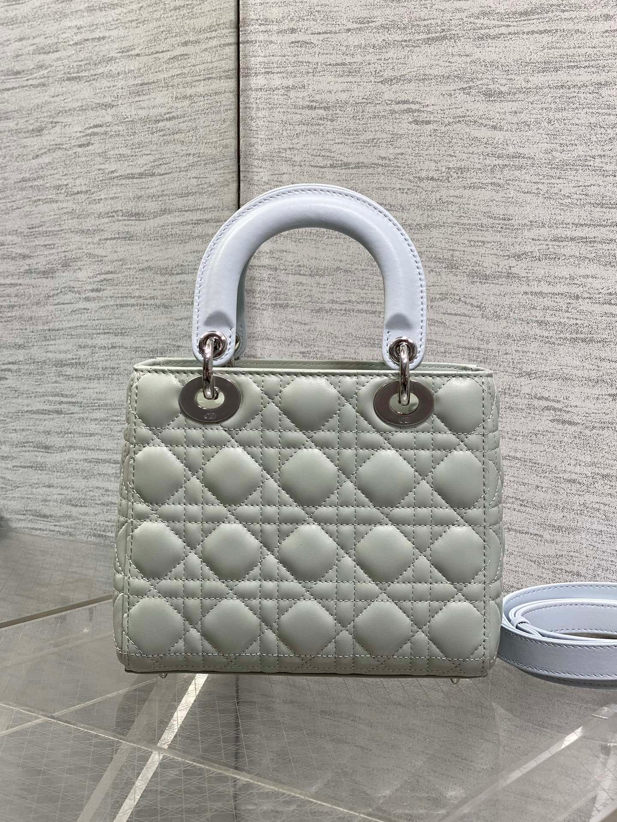 Dior 2026 Lady Dior Bag Grey Charcoal Lambskin 286579