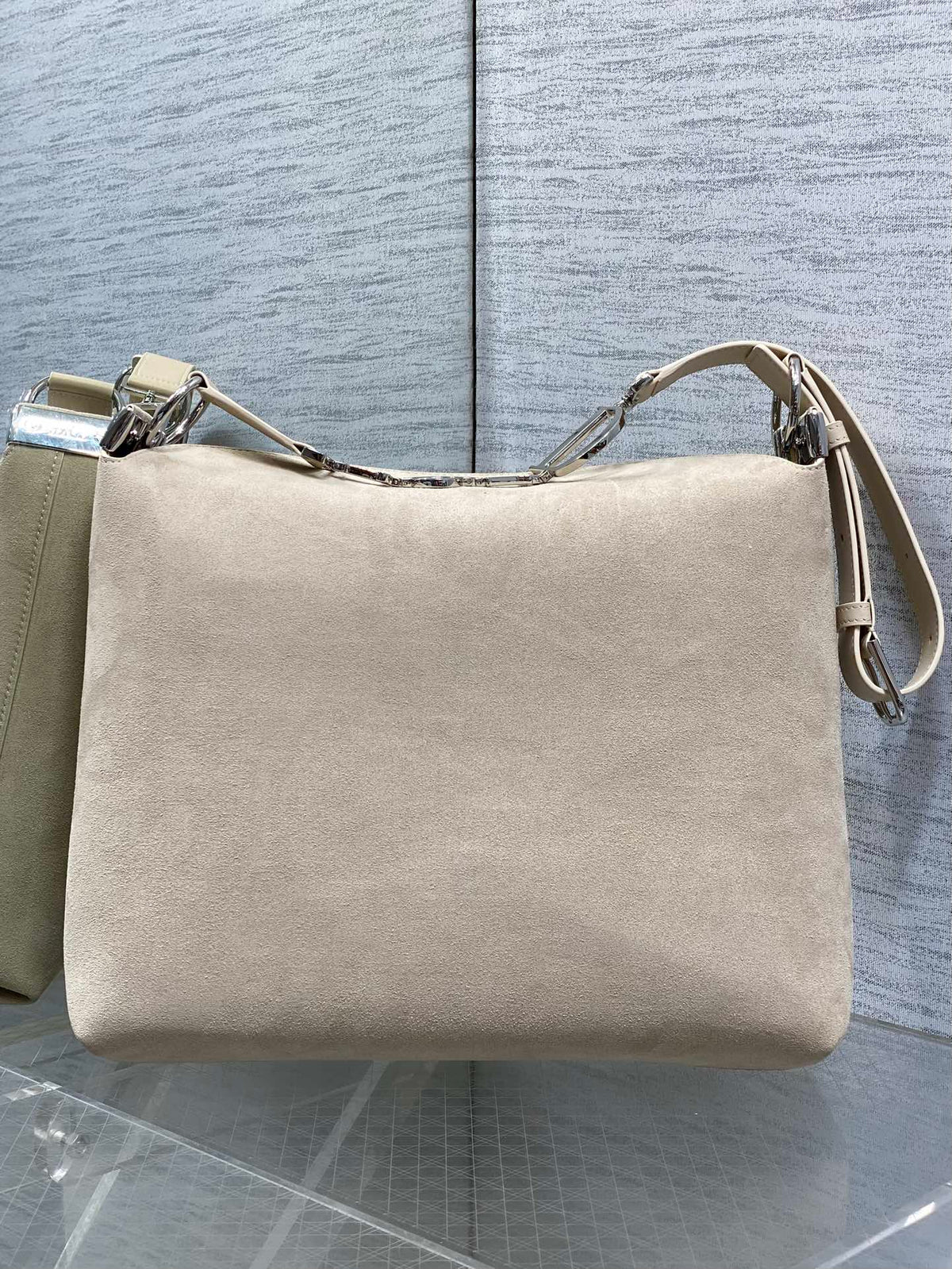 Dior Medium Diorly Bag Light Taupe Suede 286590