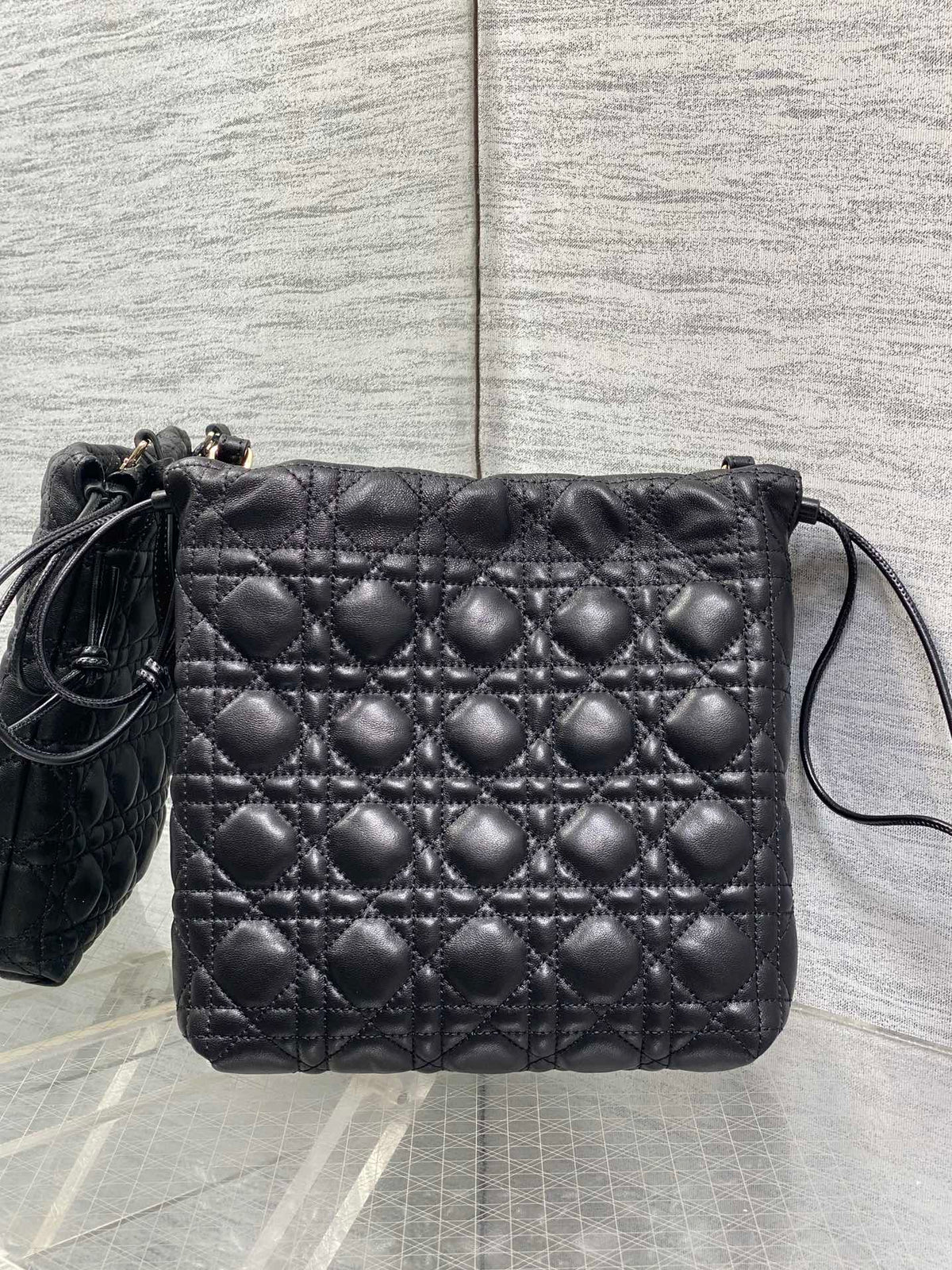 CD Adiorable Mini Bucket Bag Black Lambskin 286641