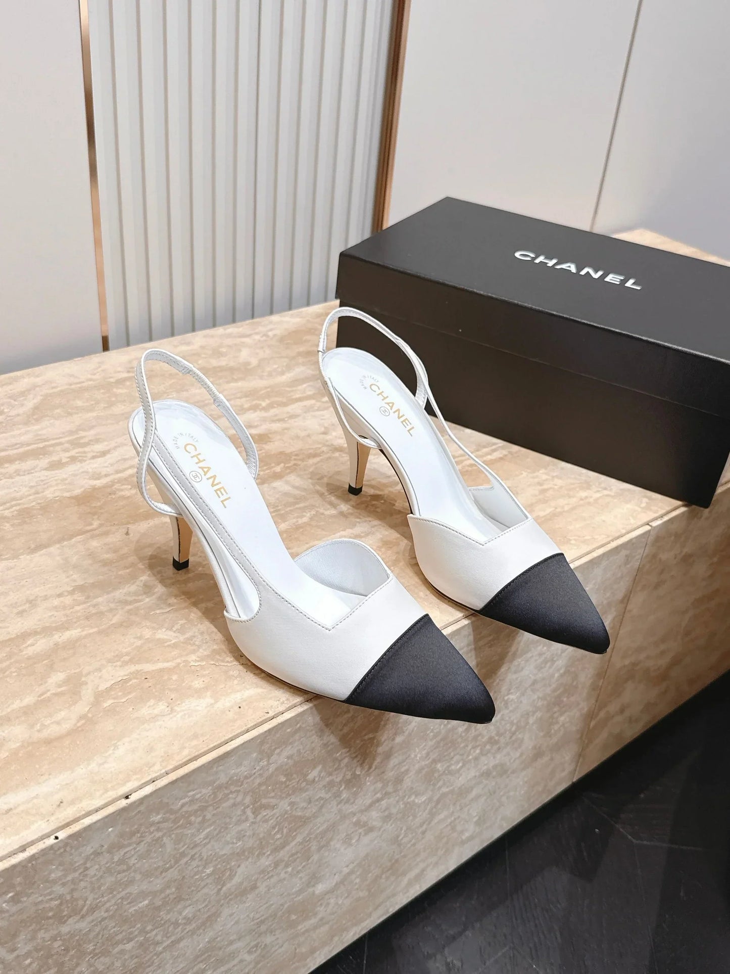 Channel 2026 Slingback 90mm Fabric Calfskin 898949