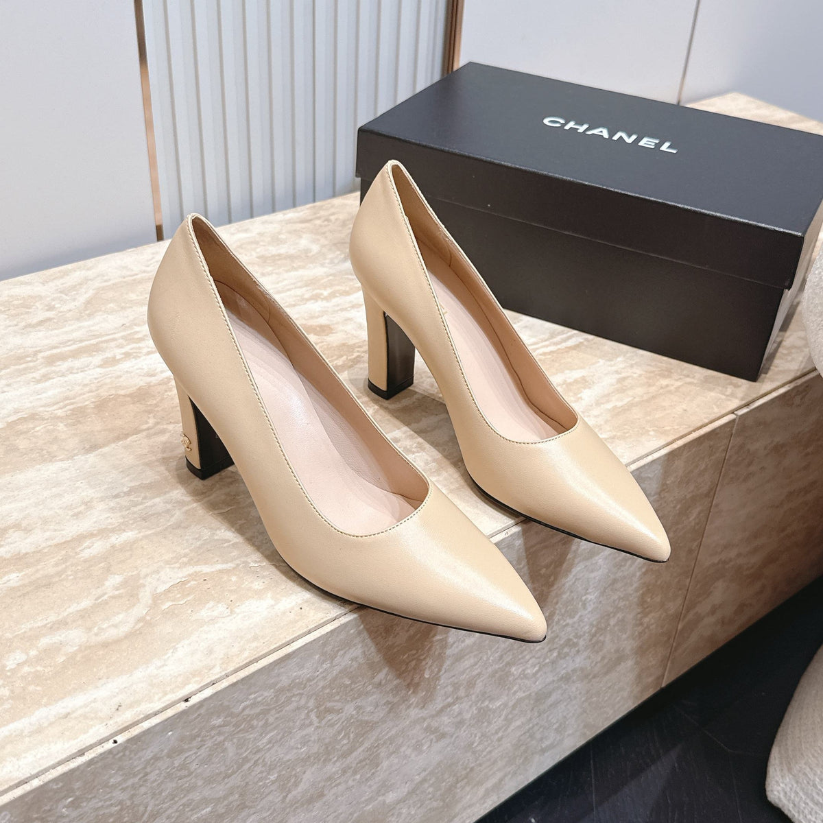 CC Métiers d’art 2026 Pumps 9.5cm Beige Sheepskin 898968