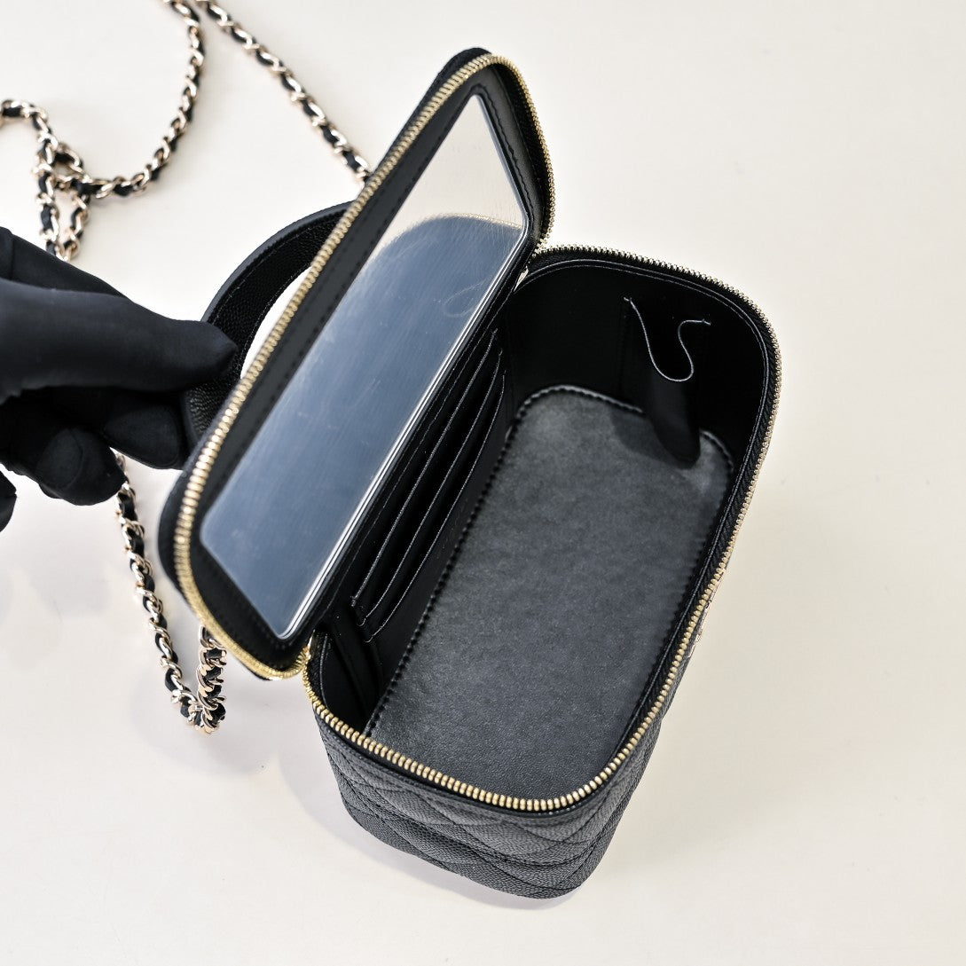 CC 25C Vanity Case Black Caviar Leather 286273