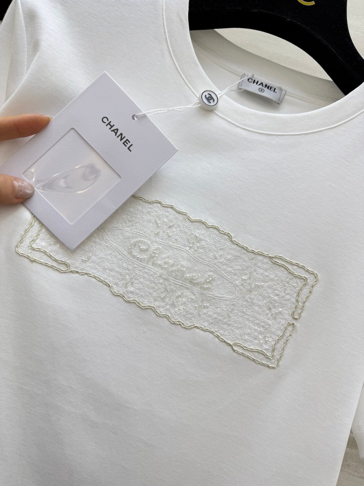 CC 26s Embroidered T-Shirt White Cotton 363663