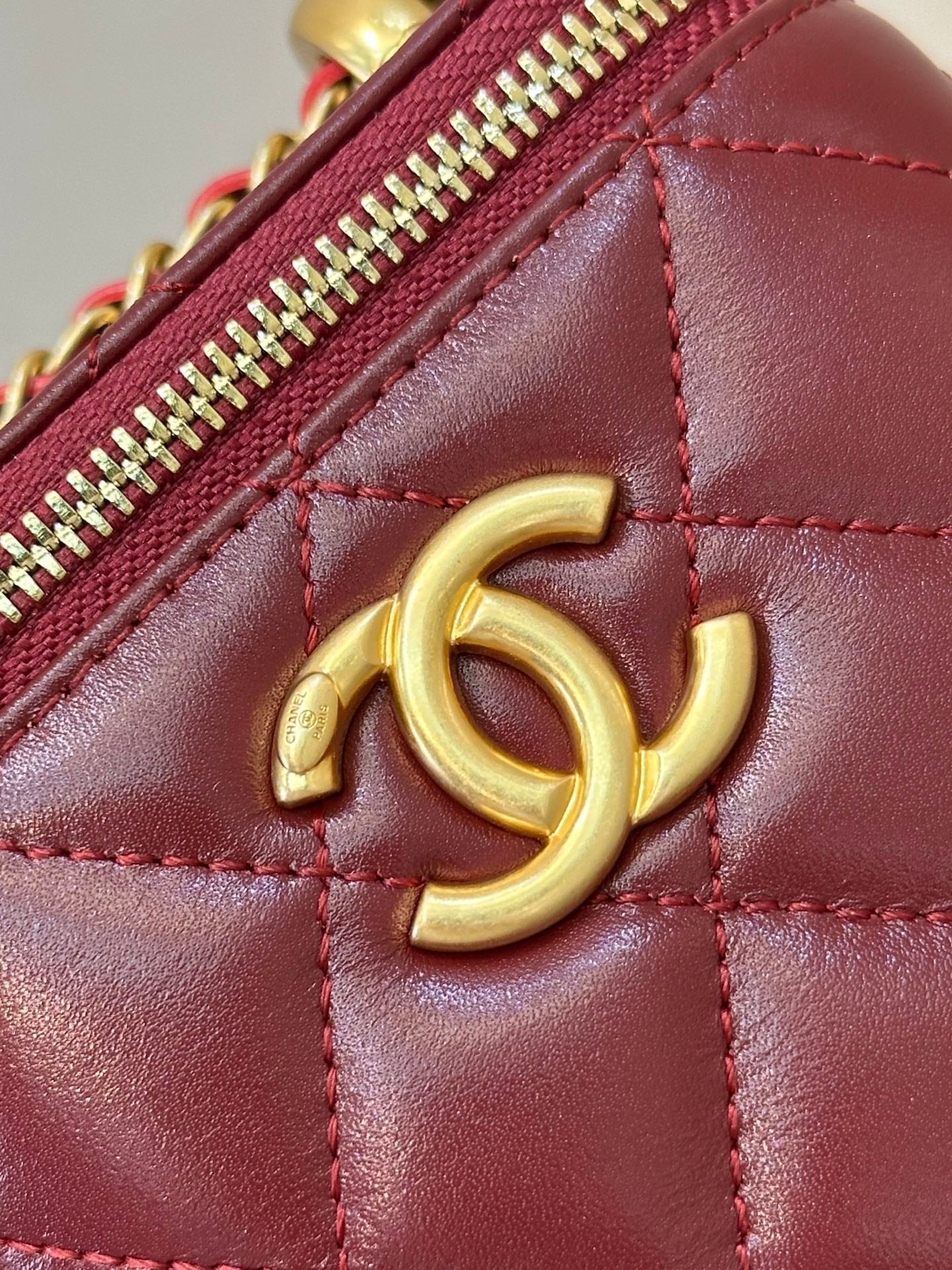 CC 26s Mini Vanity Case Burgundy Lambskin