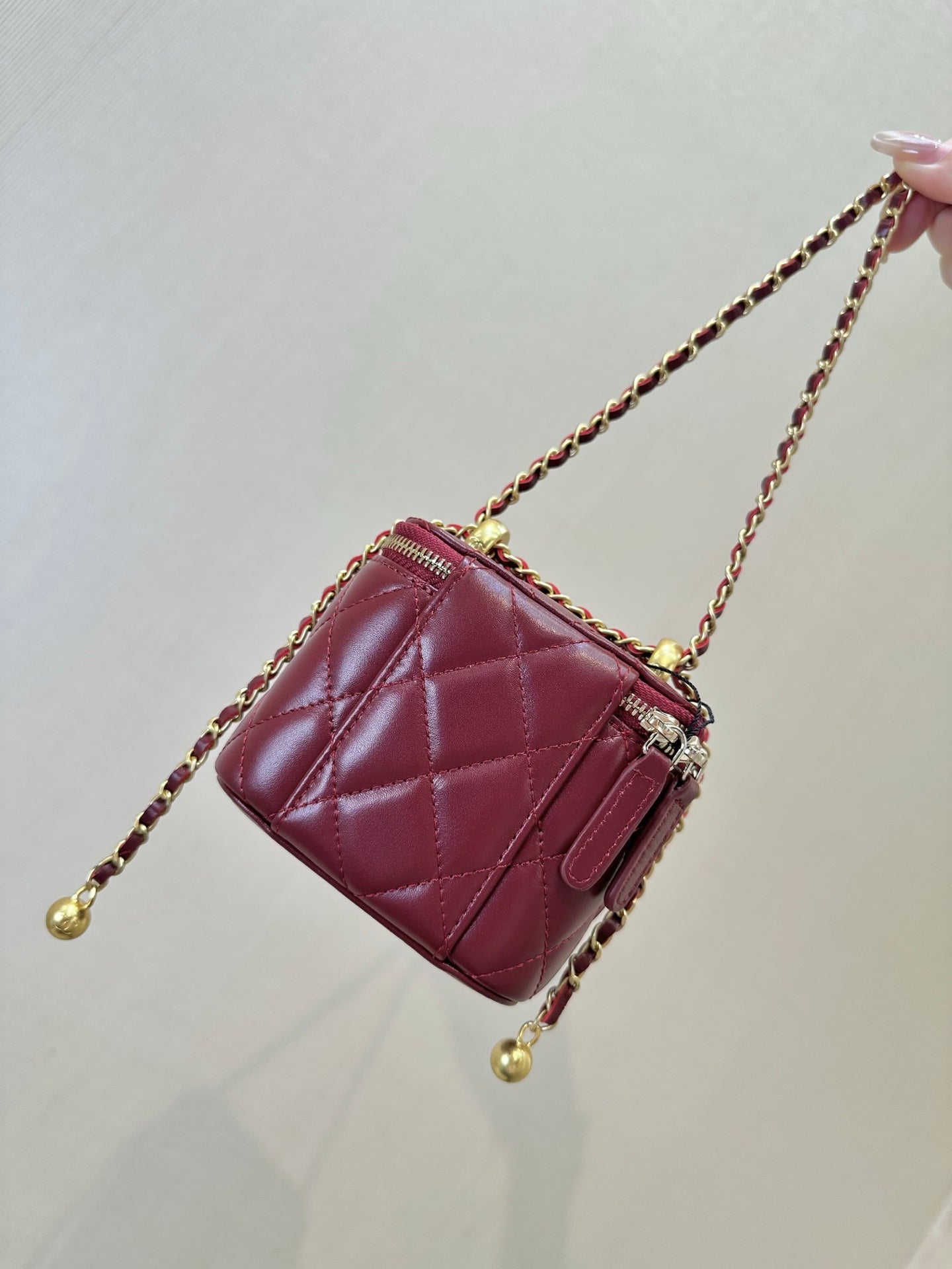 CC 26s Mini Vanity Case Burgundy Lambskin