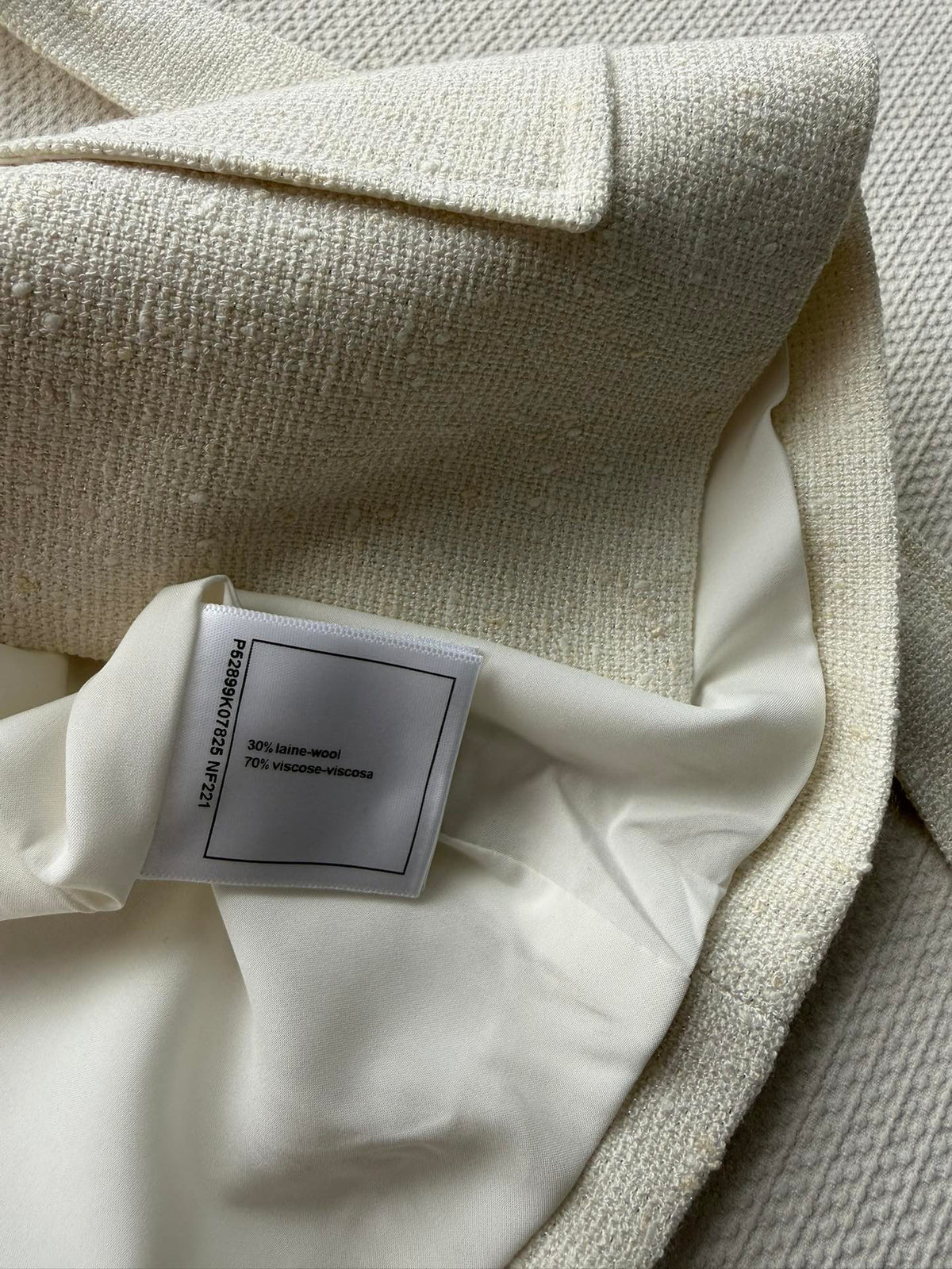 CC 26s Vest Ivory Wool Viscose 338886