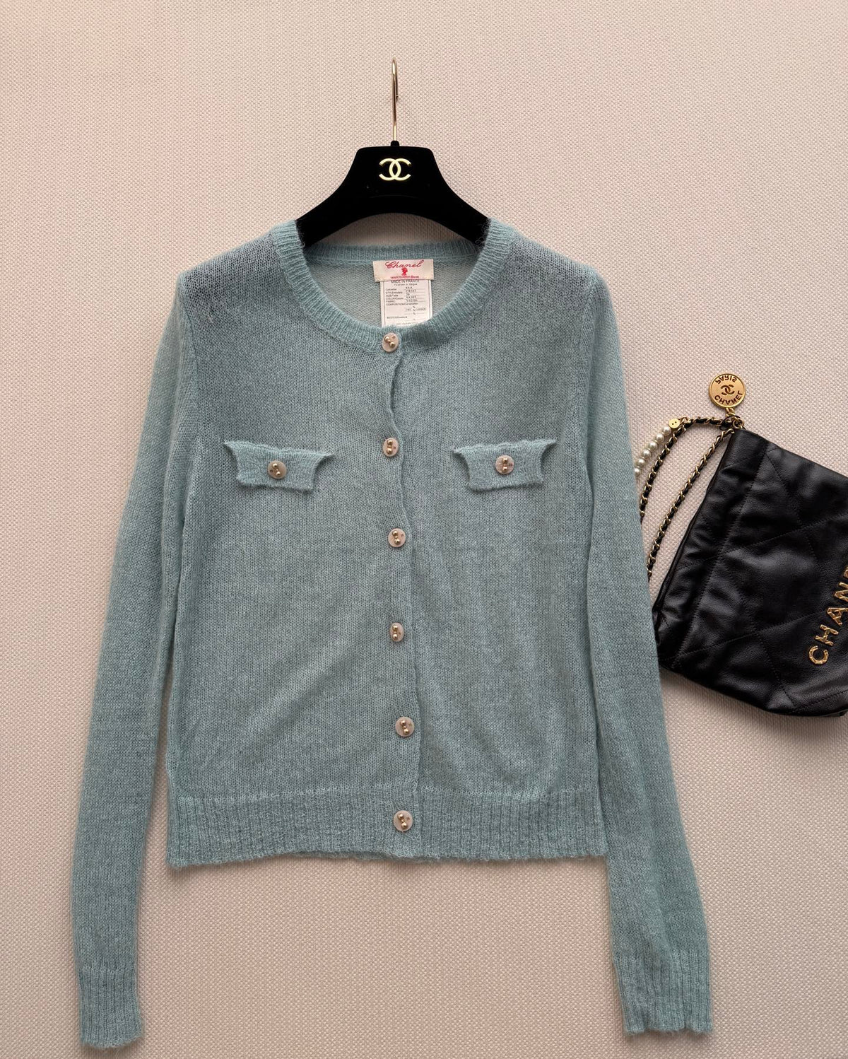 CC 26s Knit Cardigan Mint Green Wool 417877