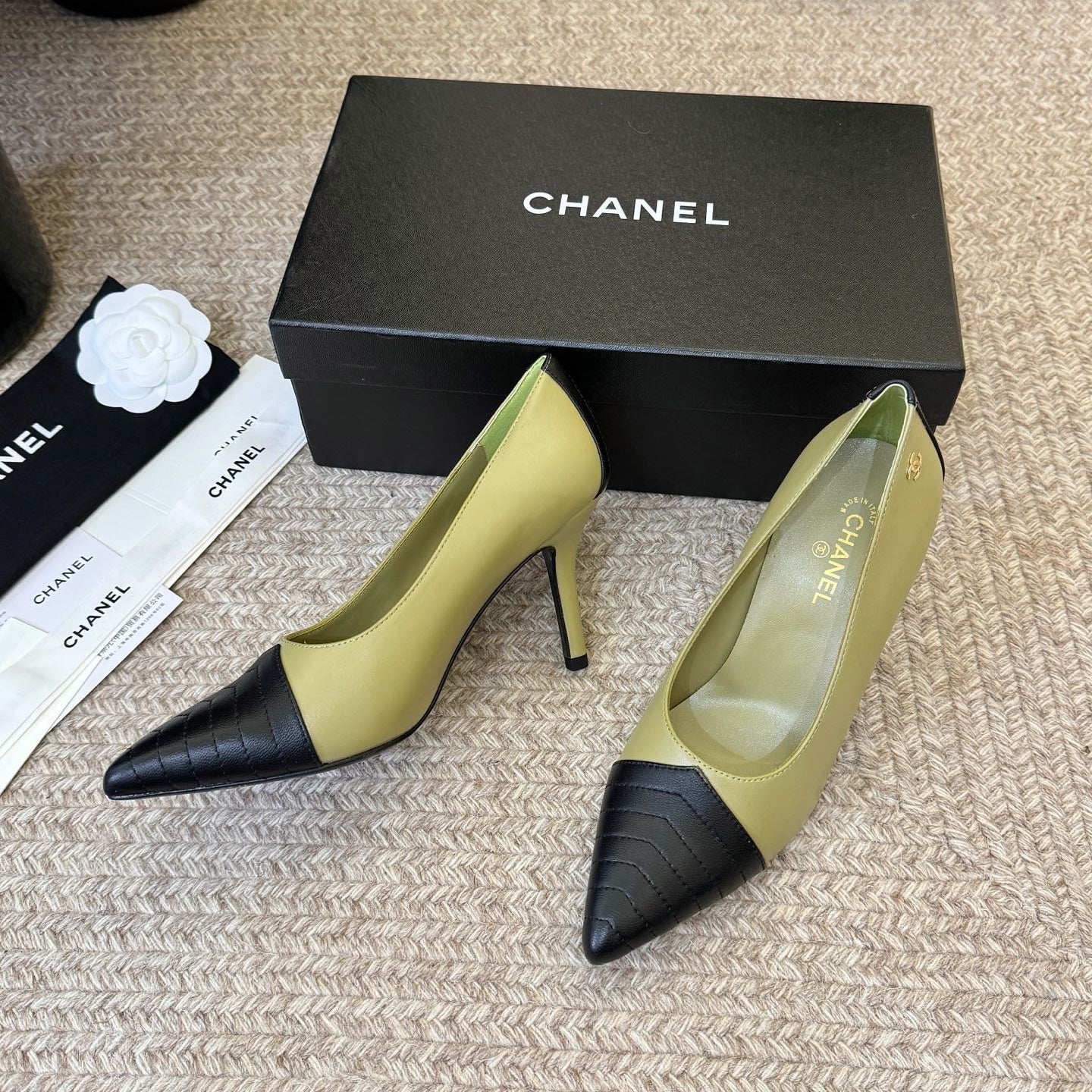 CC 26ss Pump Black Olive Lambskin 835698