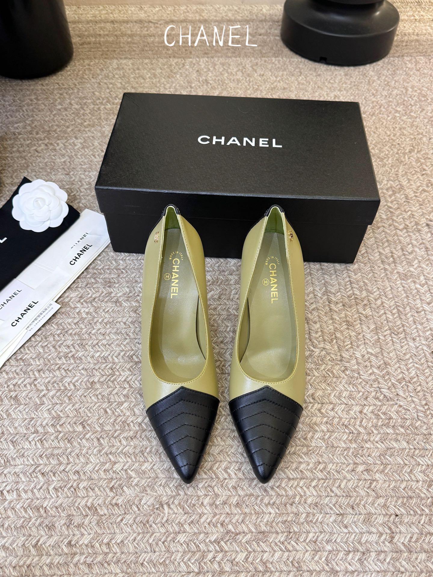 CC 26ss Pump Black Olive Lambskin 835698