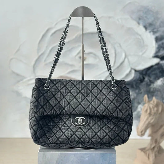 Chanel 2026 Quilted Denimpressions Flap Bag Denim Leather