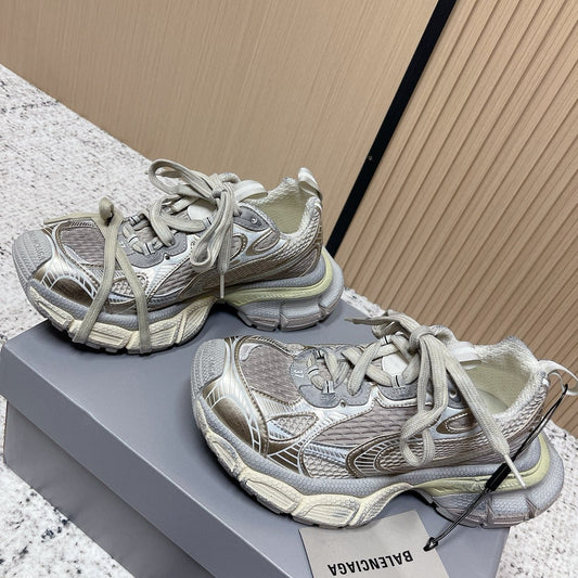 Balenciaga Sneaker Mesh Lace-up Gray Fabric 534179