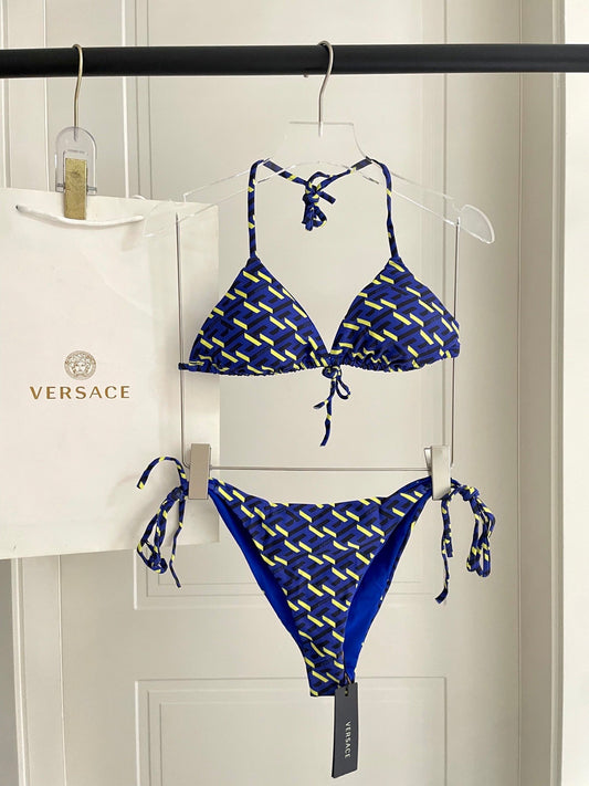 Versace Two-Piece Bikini Blue Colorful 201828