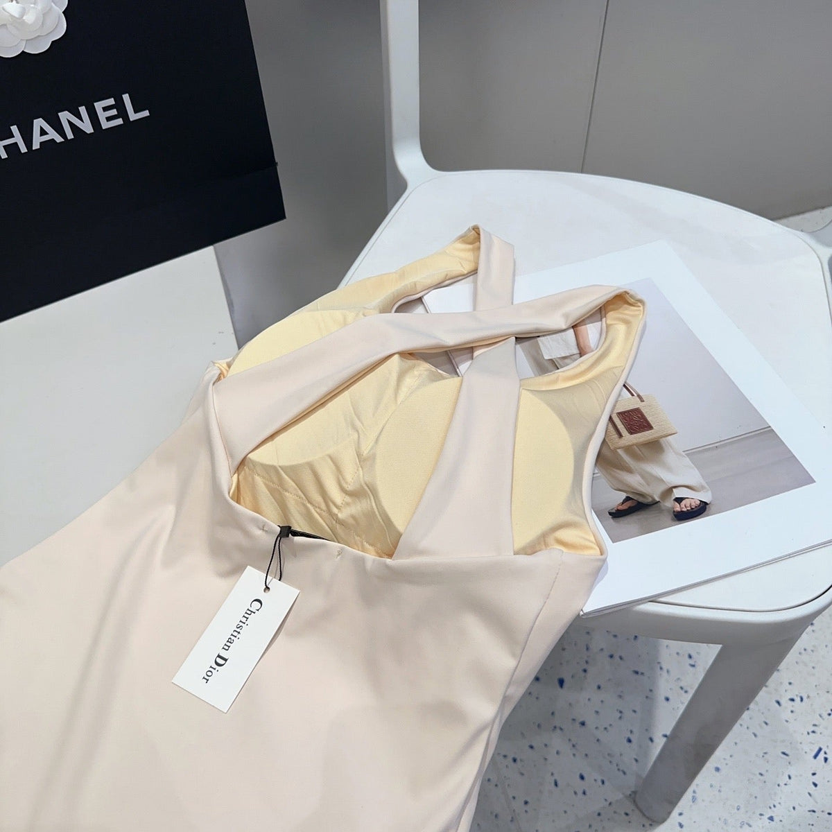 Dior Swimsuits Beige Nylon Polyester 180531