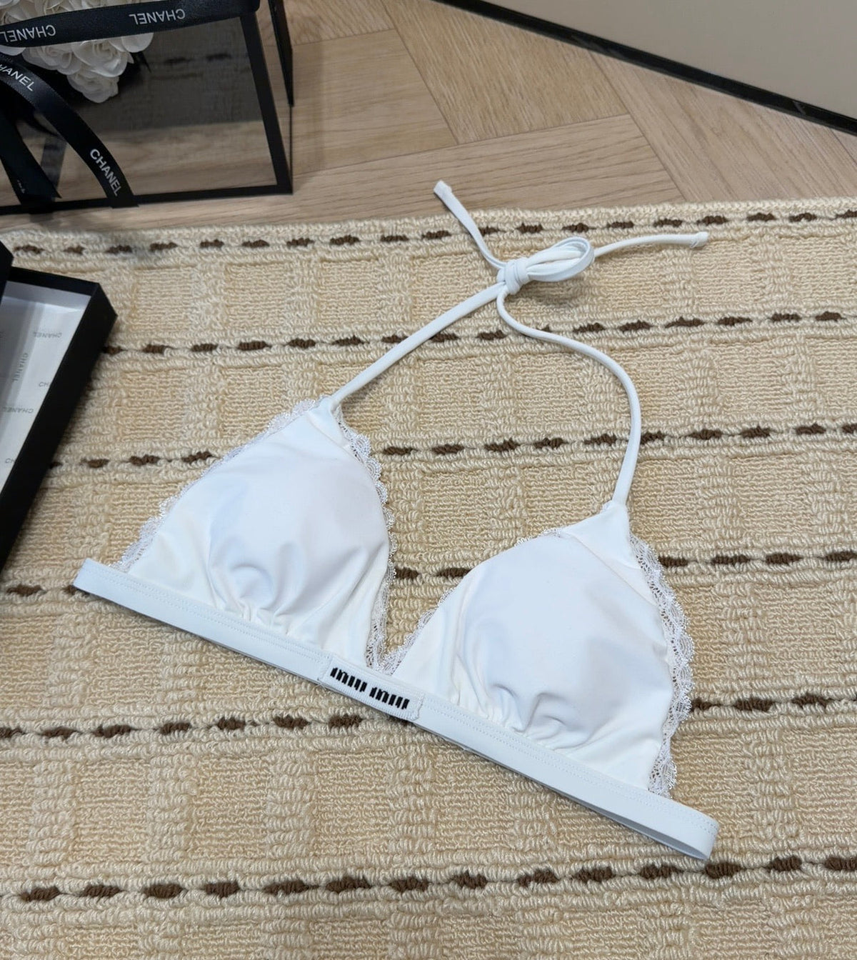 Miu Swimsuits White Cotton 180545