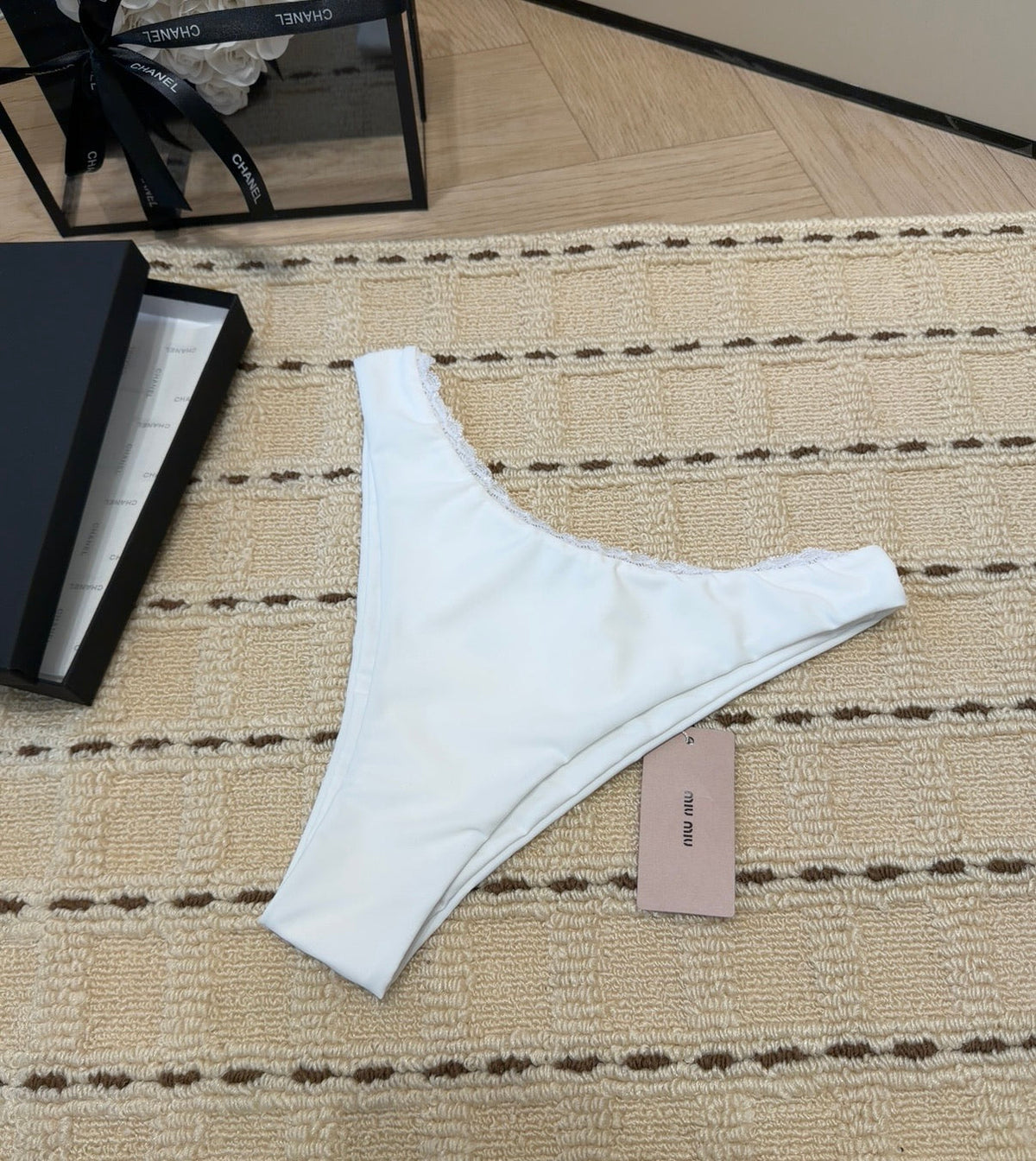 Miu Swimsuits White Cotton 180545