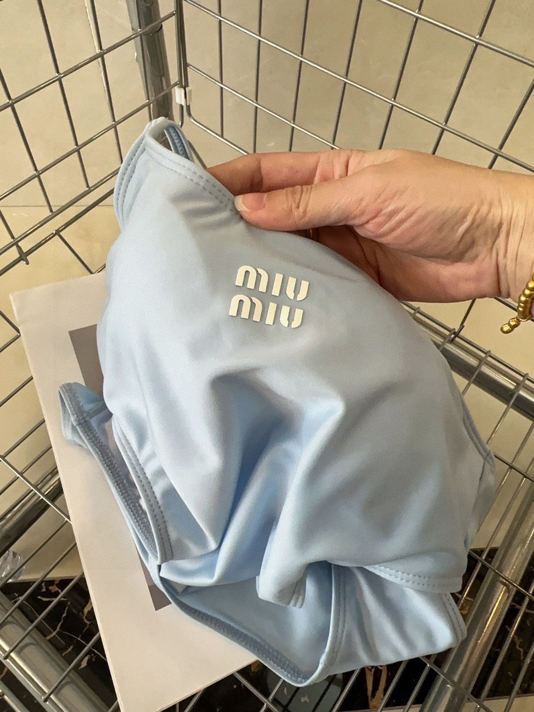 Miu Swimsuits Light Blue Cotton 180533