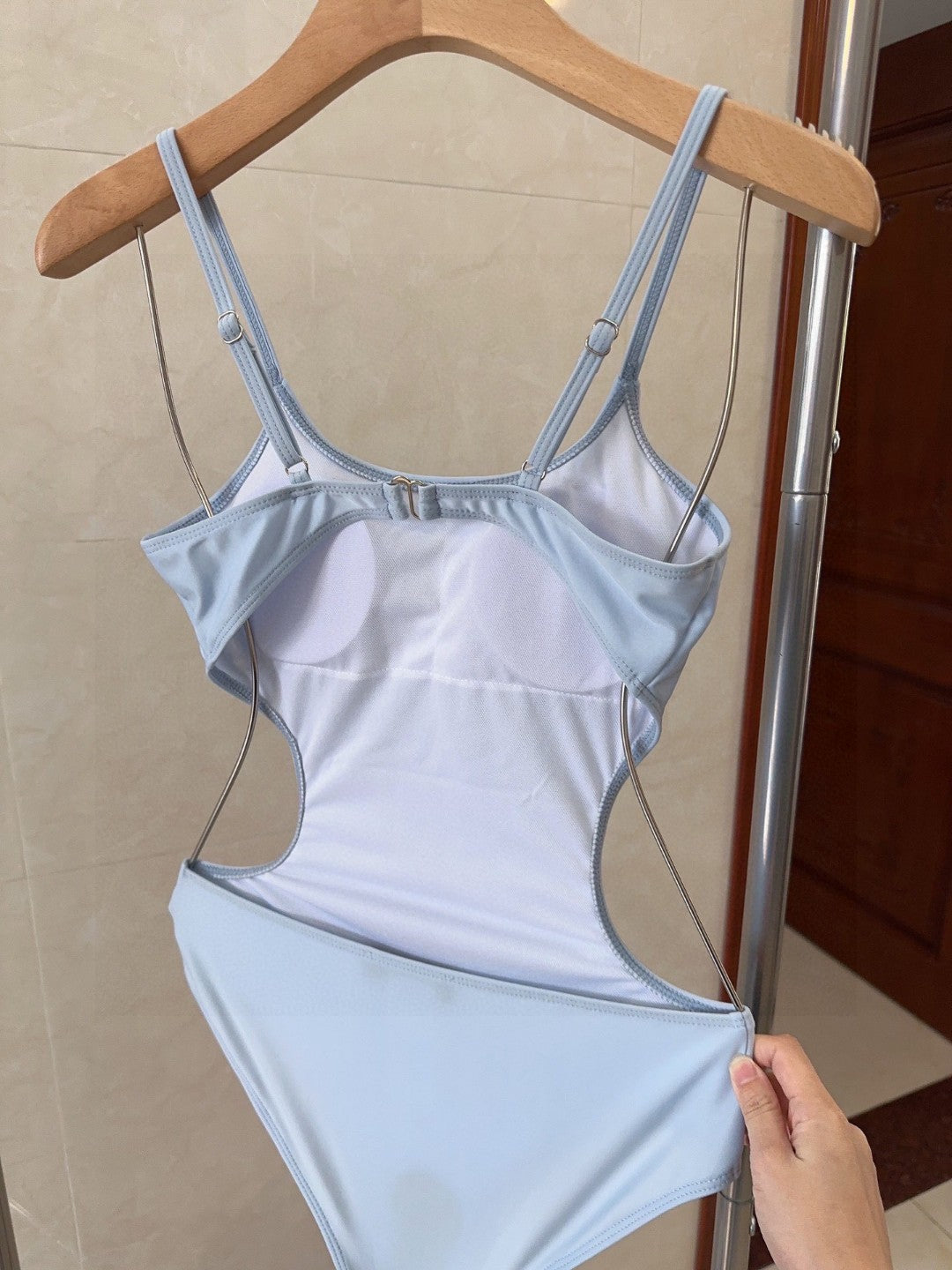 Miu Swimsuits Light Blue Cotton 180533