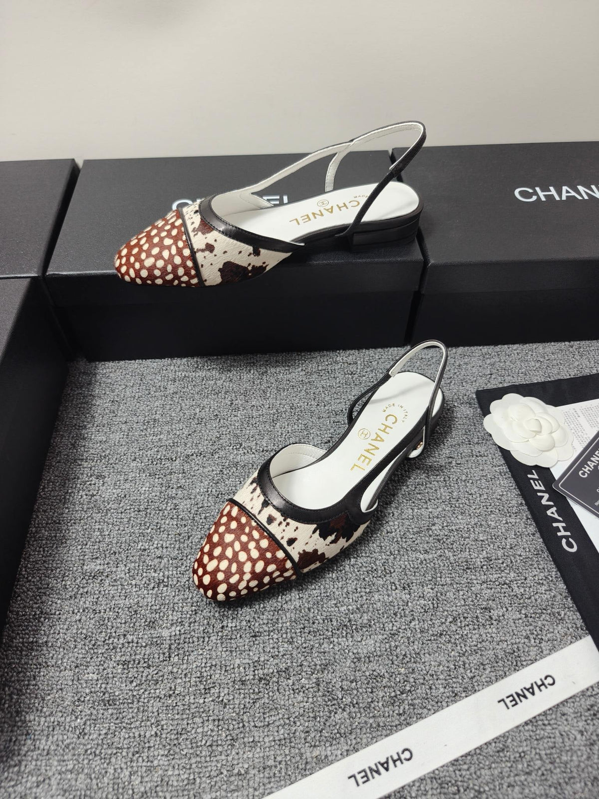 CC SS 2026 Slingbacks Flat White Black Brown Calfskin Lambskin