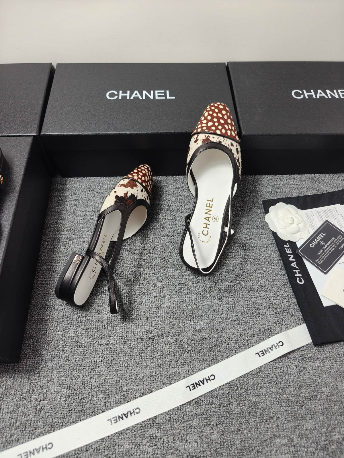CC SS 2026 Slingbacks Flat White Black Brown Calfskin Lambskin