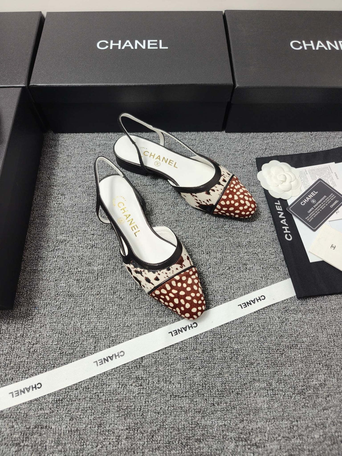 CC SS 2026 Slingbacks Flat White Black Brown Calfskin Lambskin