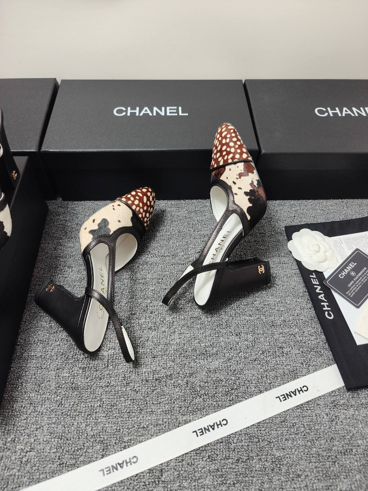 CC SS 2026 Slingbacks 9.5cm White Brown Black Calfskin Lambskin