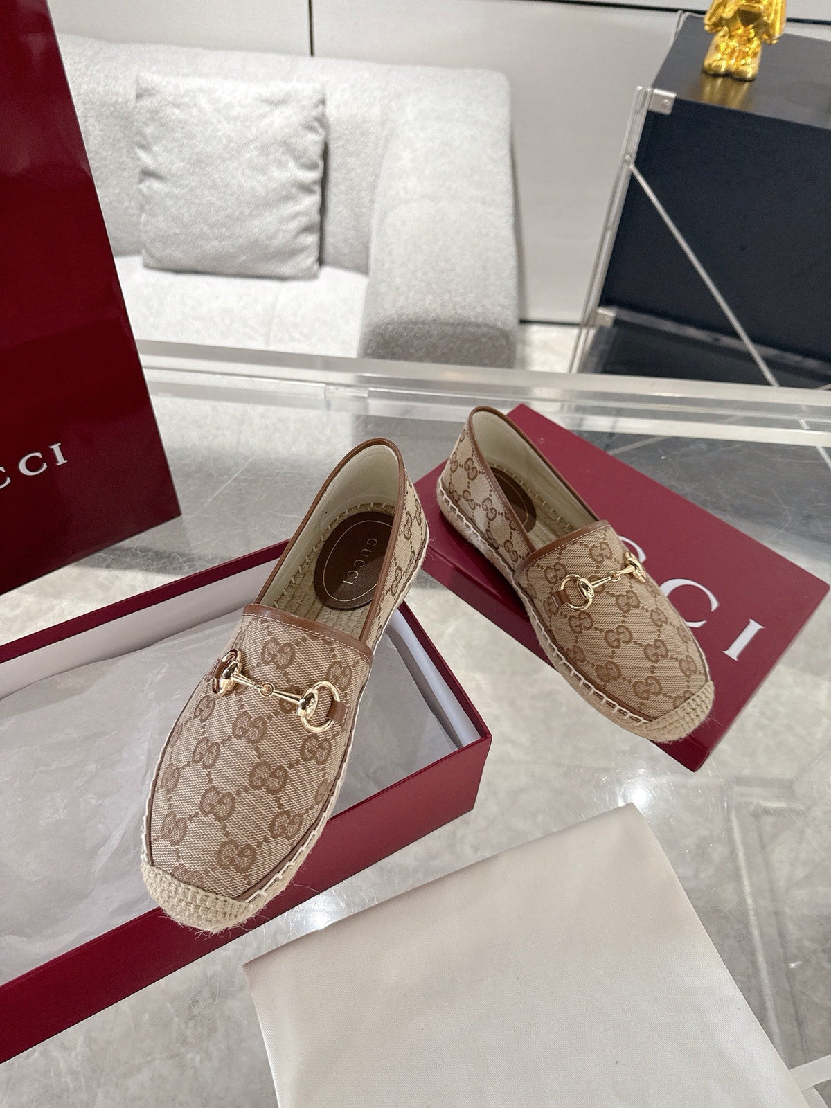 GC 2025 Espadrille With Horsebit Brown Canvas 292457