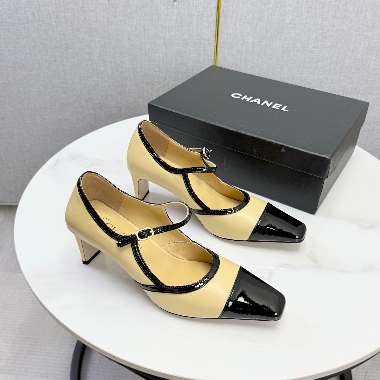 CC 26s Slingback Black Beige Sheepskin 904476