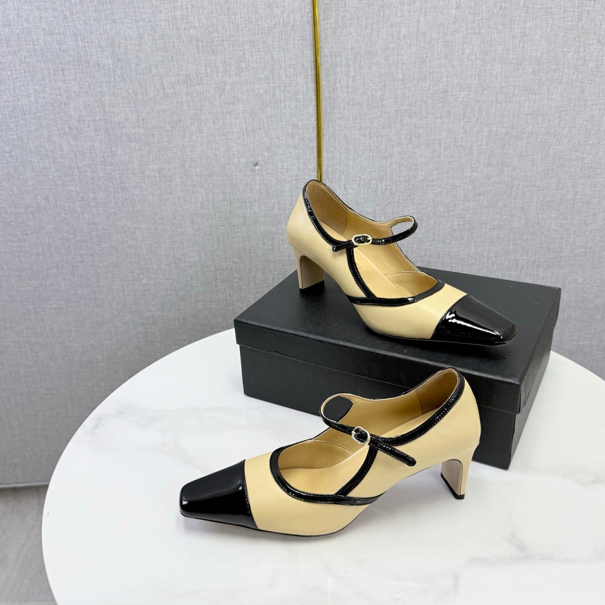 CC 26s Slingback Black Beige Sheepskin 904476