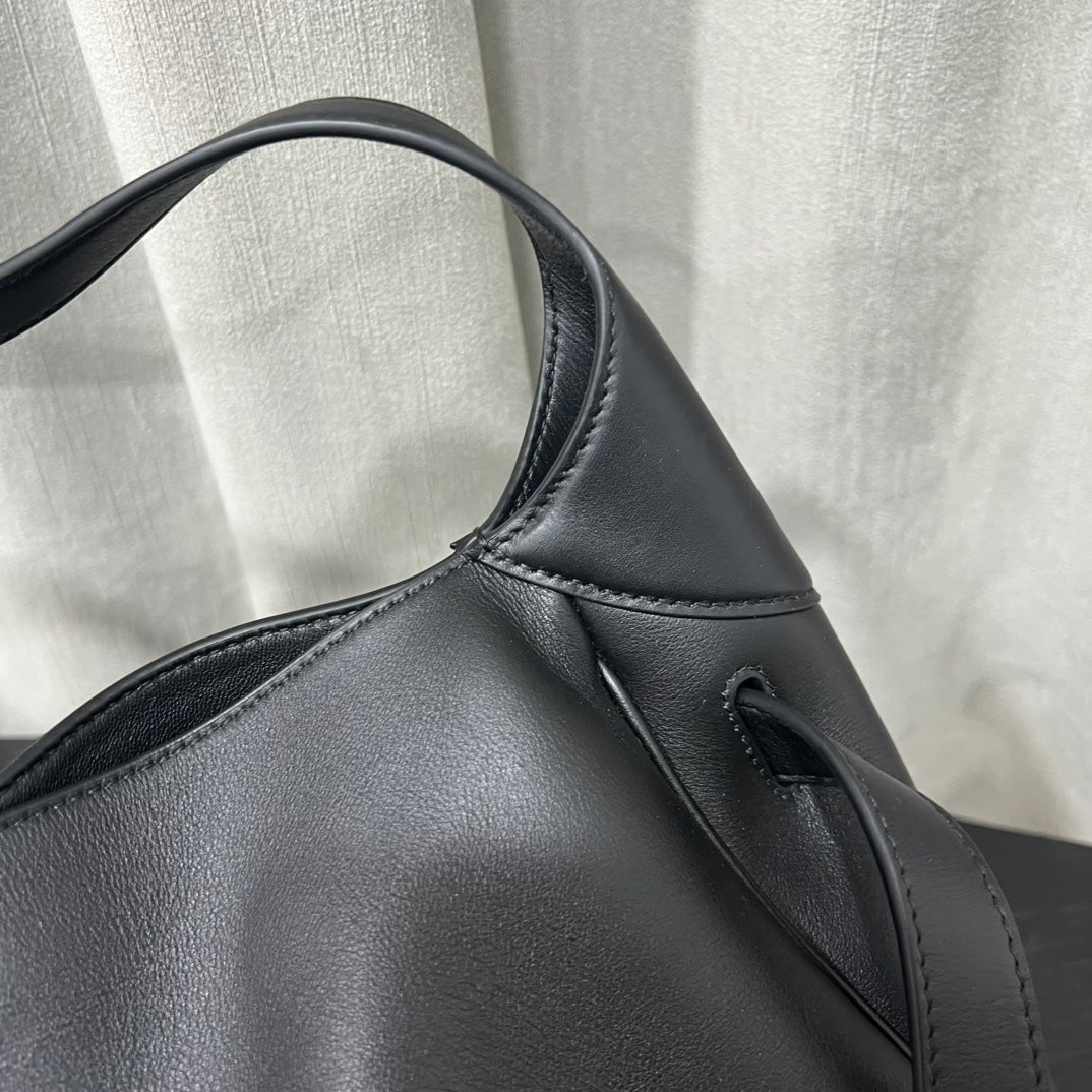 Balenciaga Bel Air Shoulder Bag Black Smooth Calfskin
