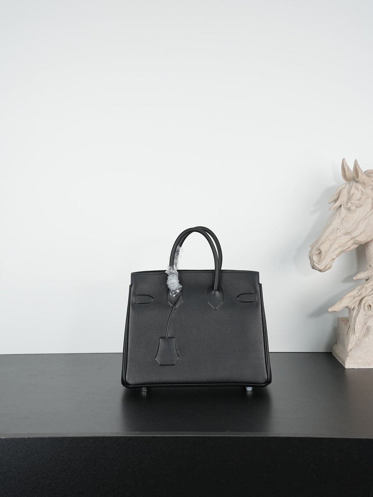HM Birkin Shadow 25cm Black Leather 284509