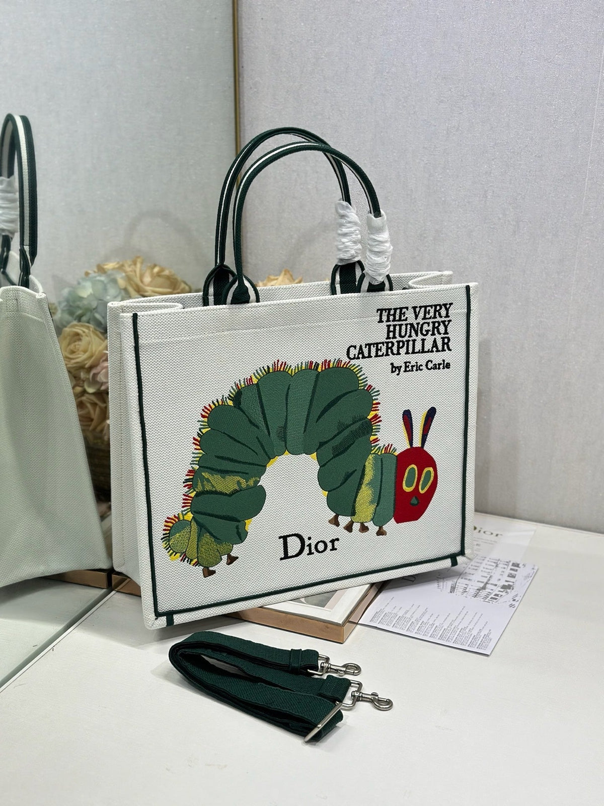 Dior 2026 "The Very Hungry Caterpillar" Book Tote Bag Canvas 289518
