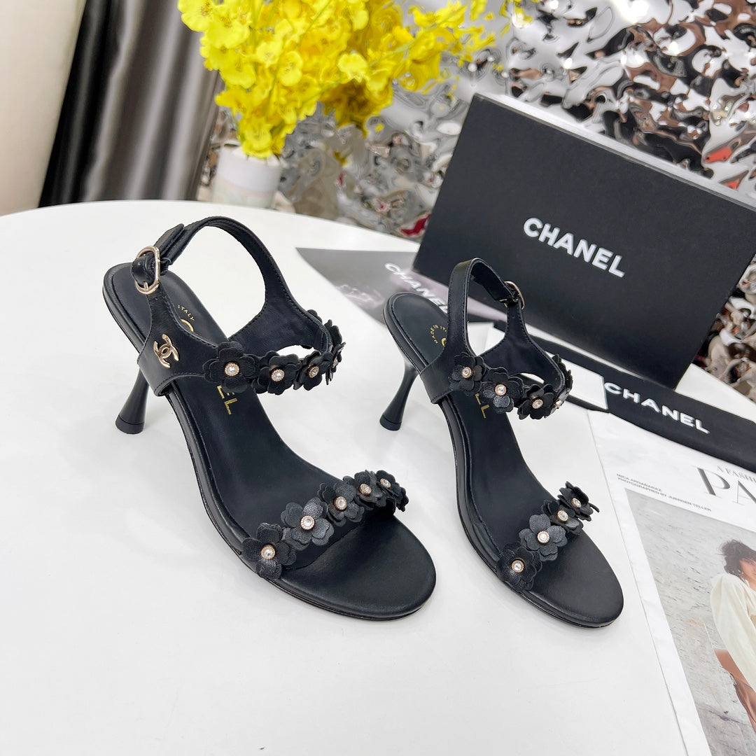 CC 26s Floral Sandal 7.5cm Beige Sheepskin 867464
