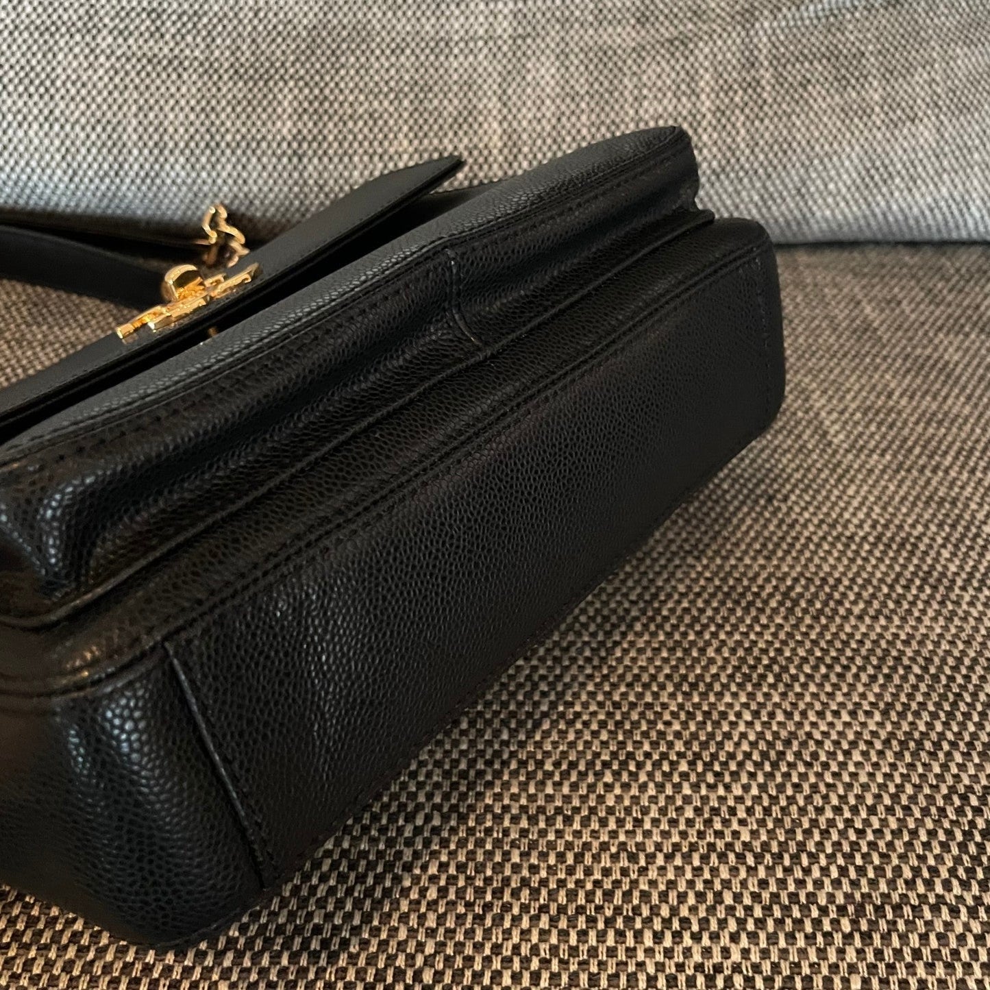 CC 26s Pocket Tote Bag Black Lambskin