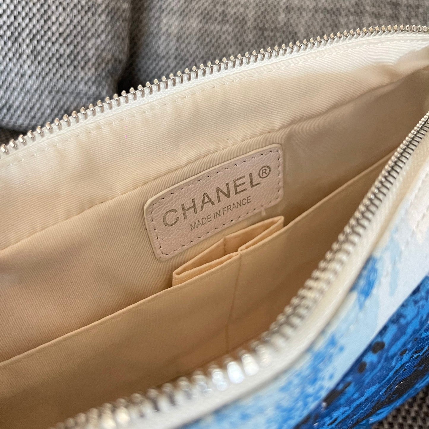 CC Surf Line Choco Bar Flap Bag Blue Canvas