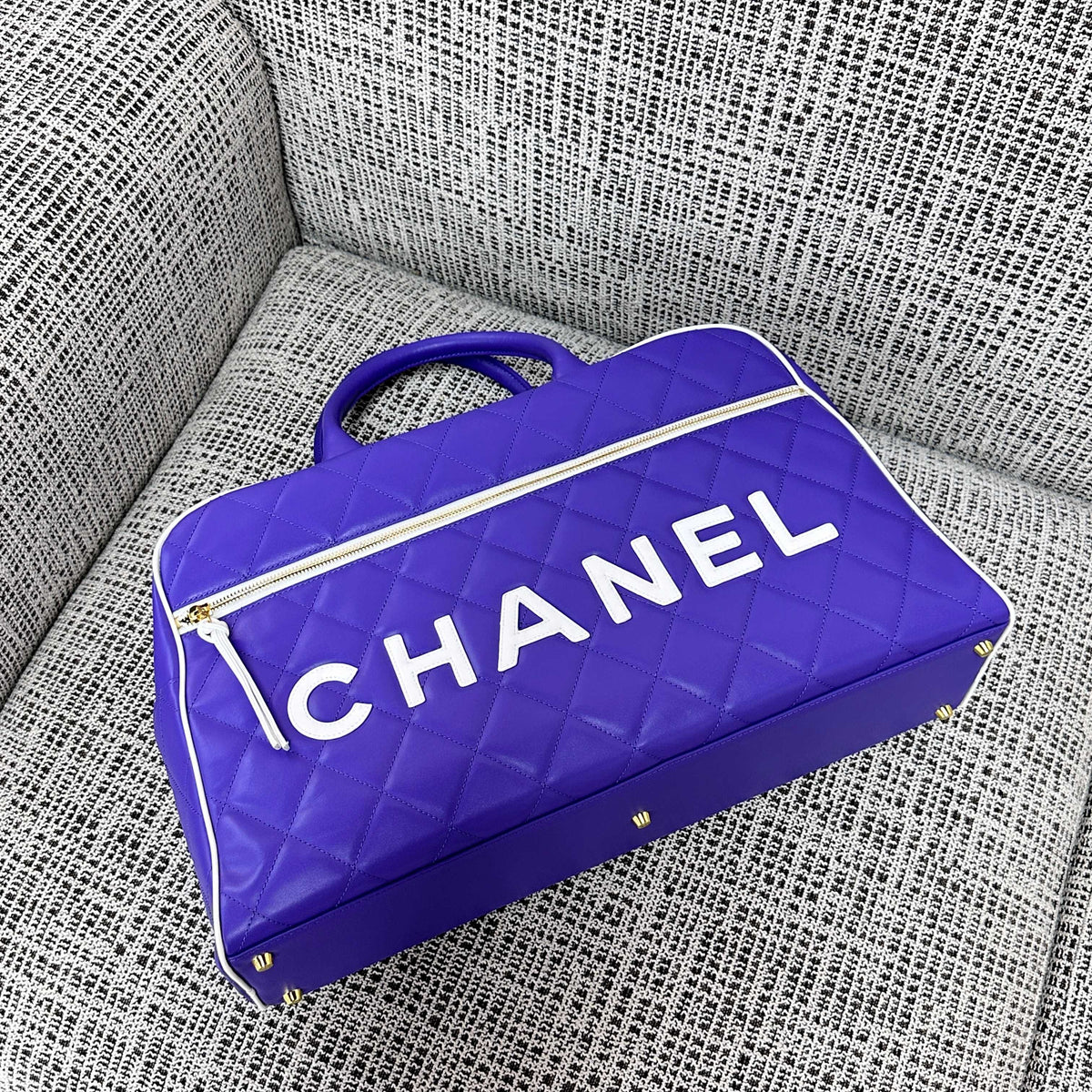 CC 1995 Bowling Duffle Bag 46cm Purple Lambskin