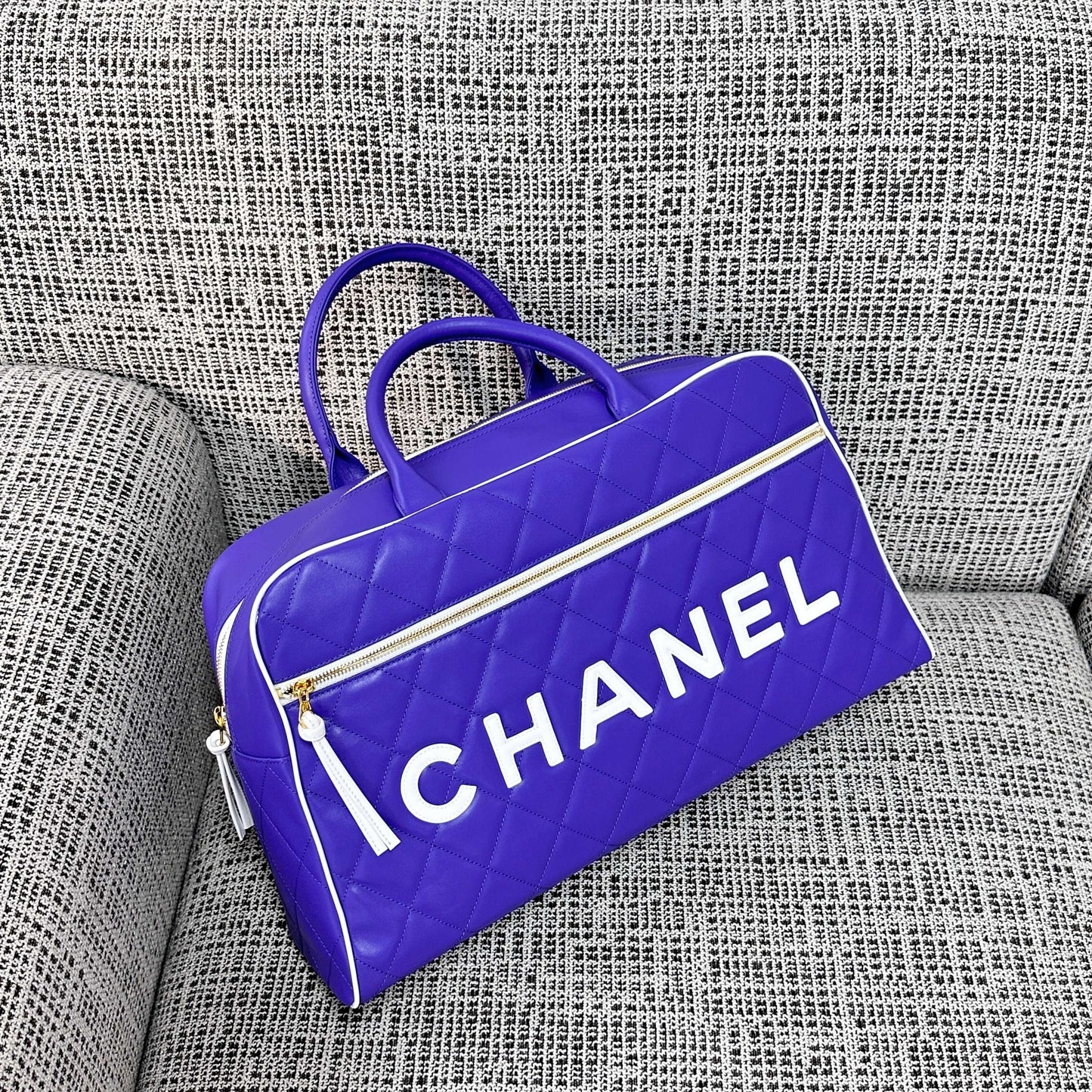 CC 1995 Bowling Duffle Bag 46cm Purple Lambskin