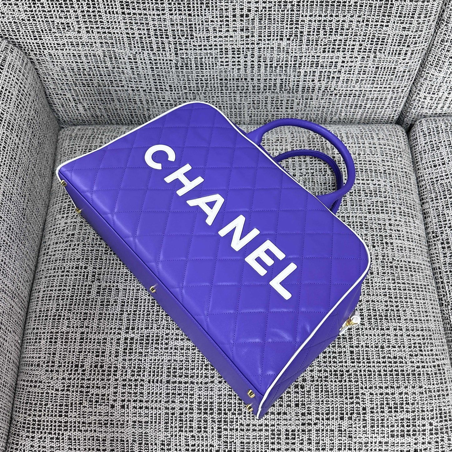 CC 1995 Bowling Duffle Bag 46cm Purple Lambskin