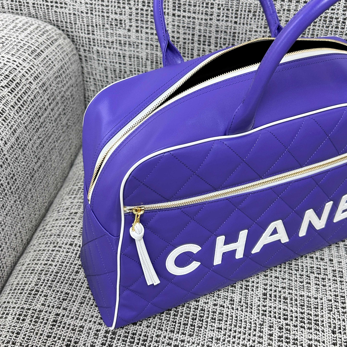 CC 1995 Bowling Duffle Bag 46cm Purple Lambskin