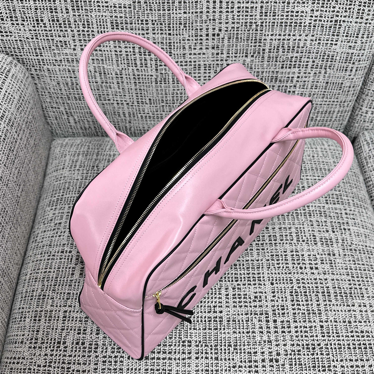 CC 1995 Bowling Duffle Bag 46cm Pink Lambskin