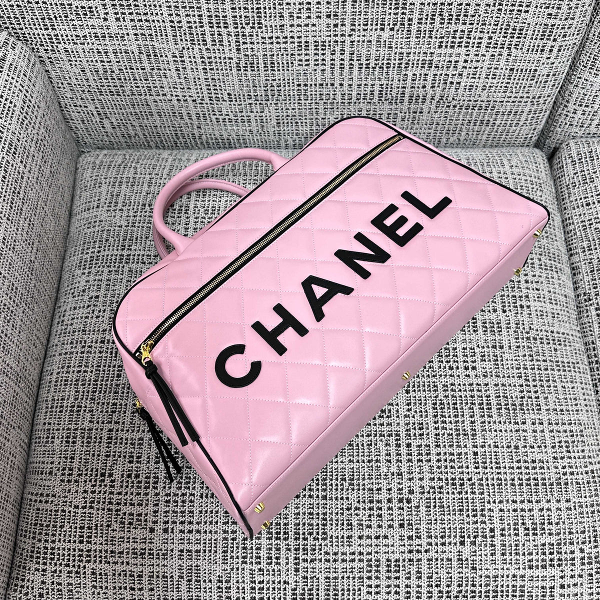 CC 1995 Bowling Duffle Bag 46cm Pink Lambskin