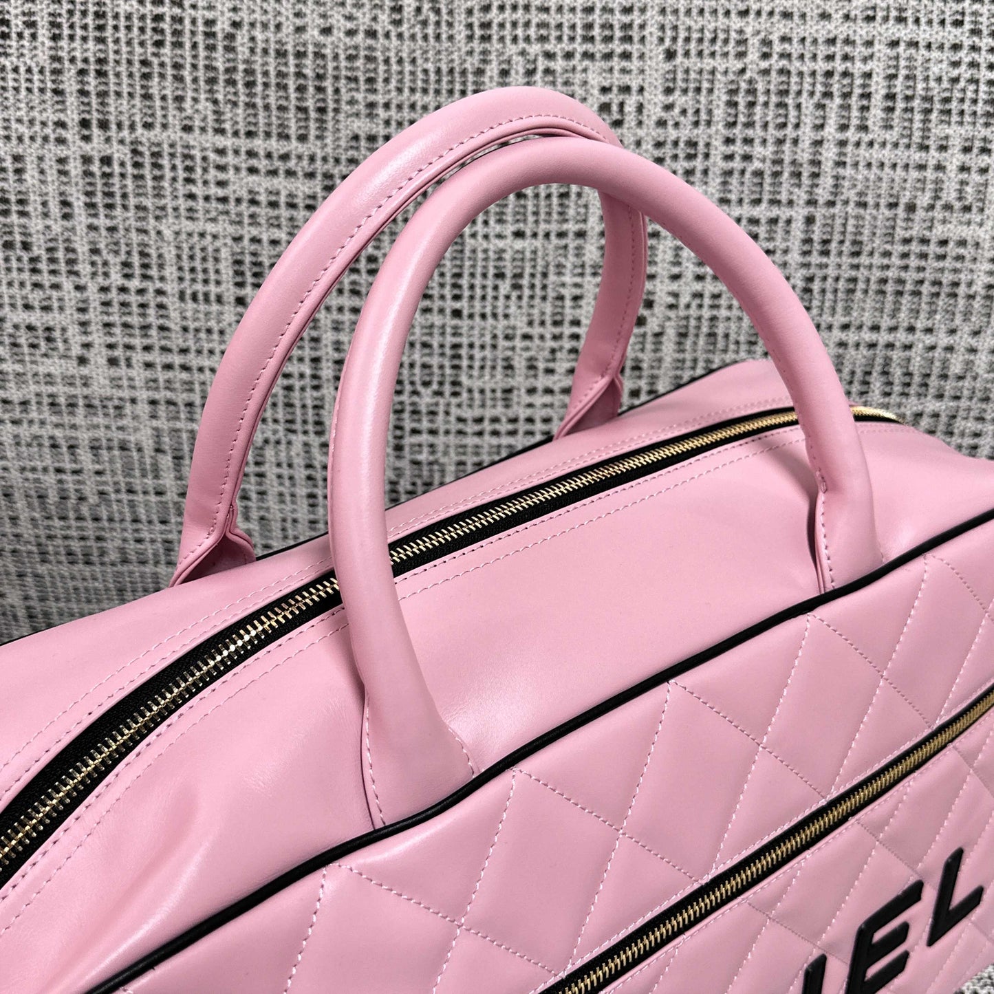 CC 1995 Bowling Duffle Bag 46cm Pink Lambskin