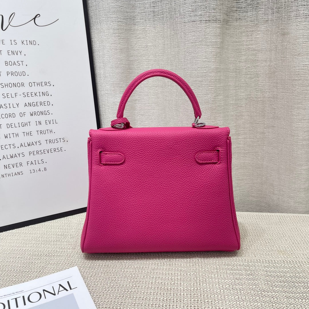 HM Kelly 25cm Rose Mexico Togo Leather Gold Hardware