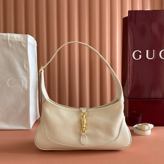 GG Jackie 1961 Slim Shoulder Bag White Lambskin 292678