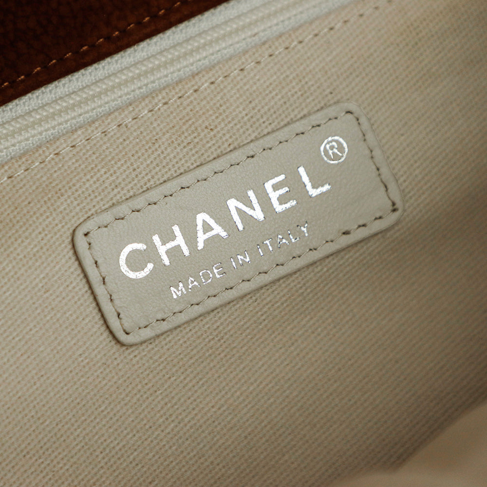 Chanel 25 Classic Single Flap Bag 35cm Brown Leather 323479
