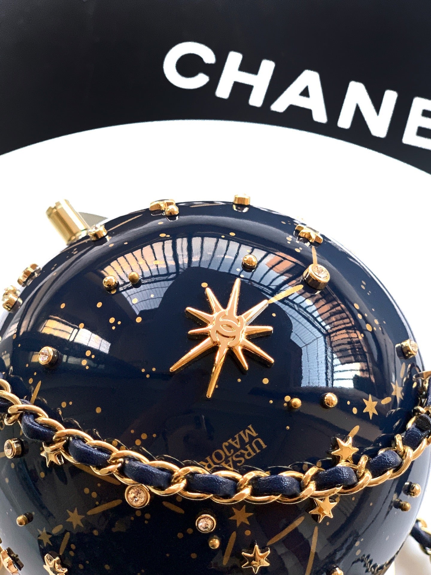 CC 2026 Evening Bag Dark Blue Resin Diamanté
