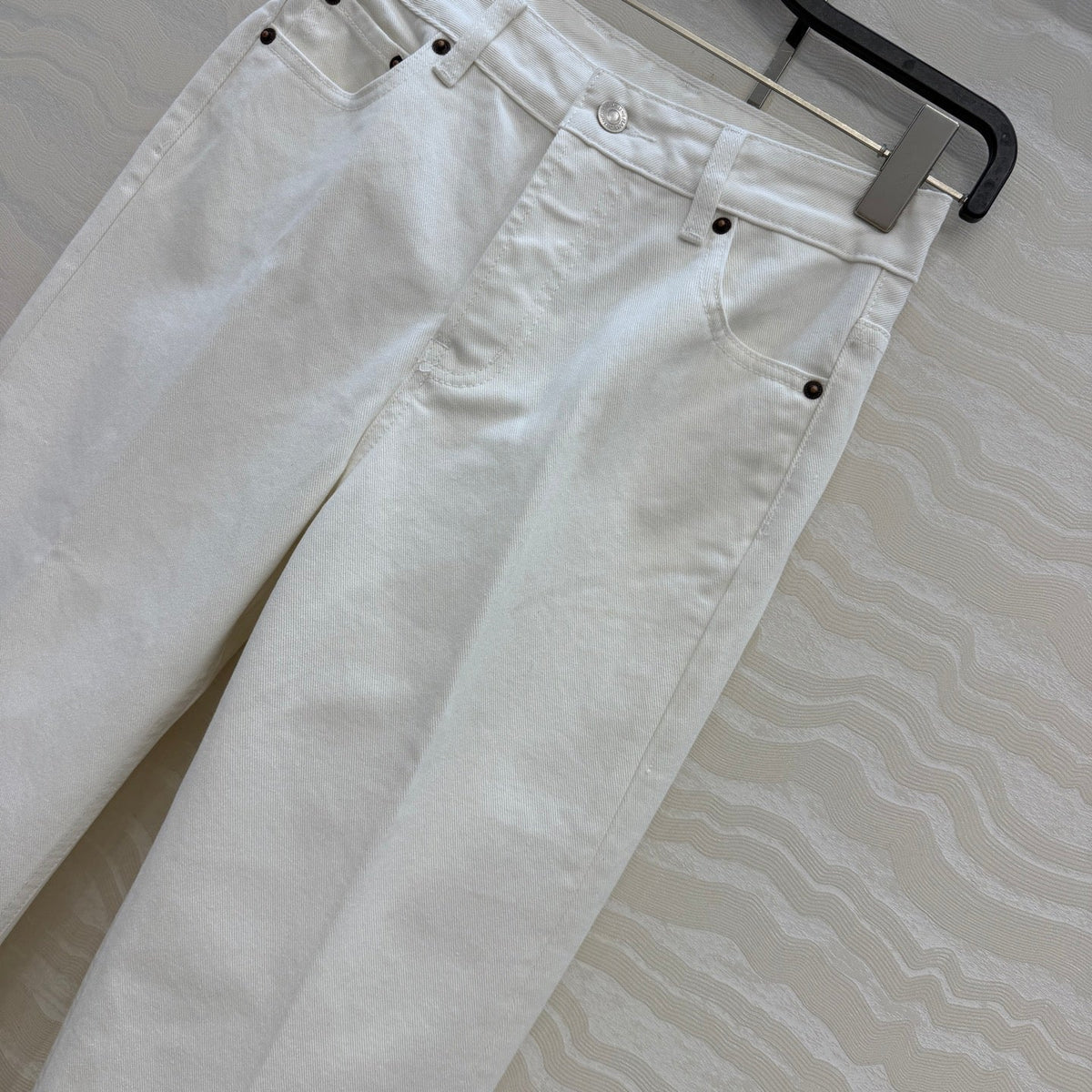 Celine 26s Straight-Leg Jeans White Denim 427212