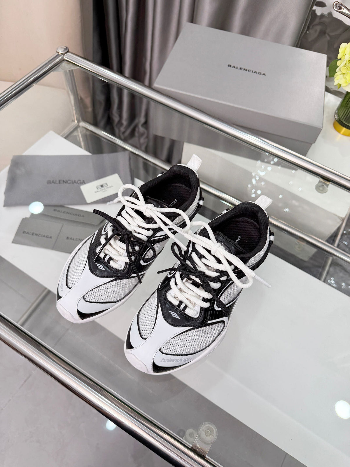 Balenciaga Monday Sneakers Black White Mesh TPU 714949
